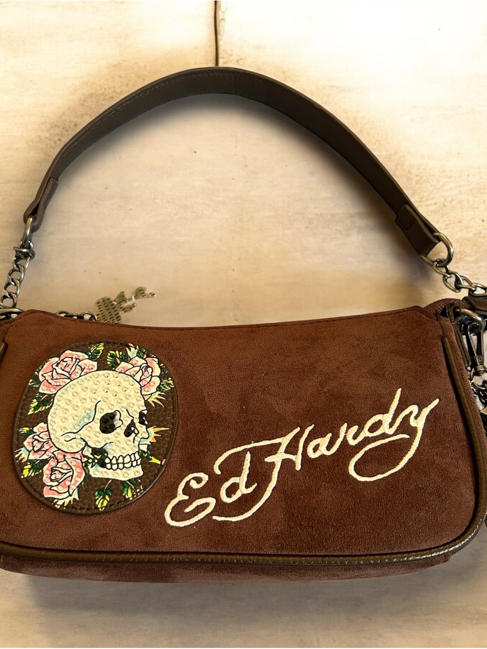 Ed Hardy Brown Shoulder Bag